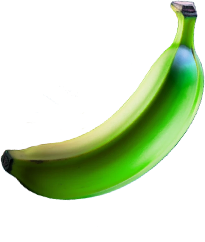 floating single green banana