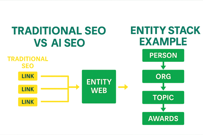 Entity Stacking Example from GreenBanana SEO - for AI Citations and ranking an Answer Engine Optimization