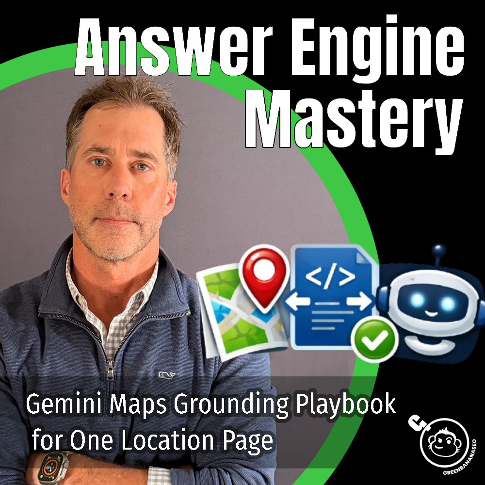 This playbook shows how to turn one location page into a stronger AI-search asset. by Kevin Roy of Green Banana SEO, AEO Agency, Answer Engine Optimization Agency